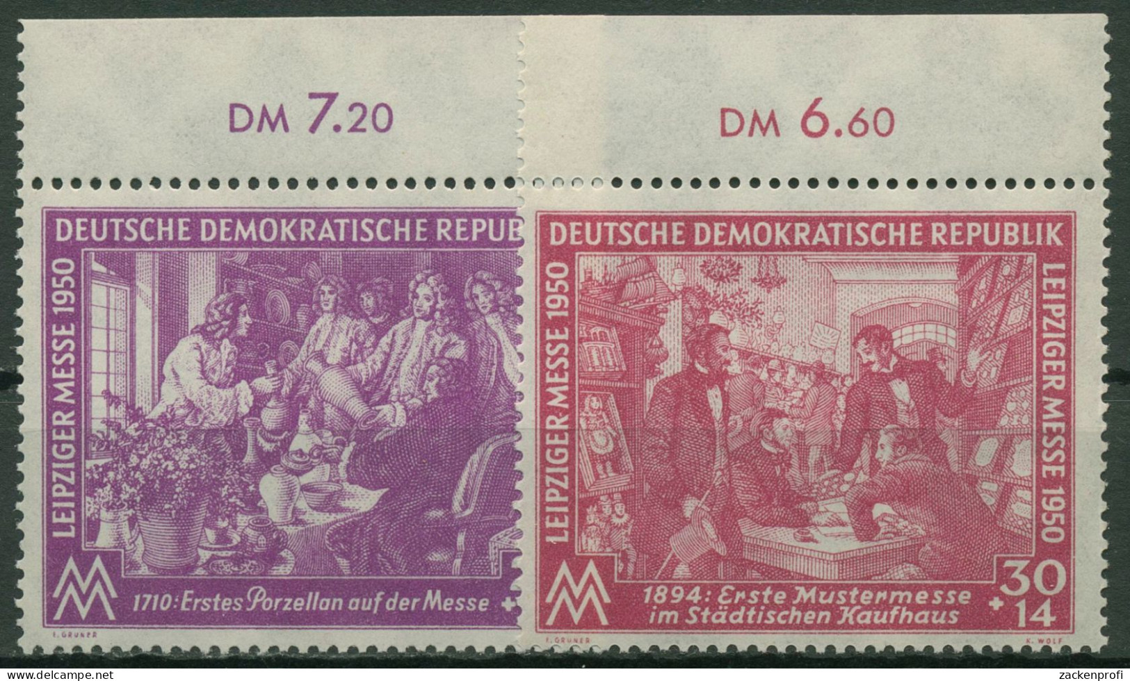DDR 1950 Leipziger Frühjahrsmesse Mit Oberrand 248/49 OR Postfrisch - Neufs