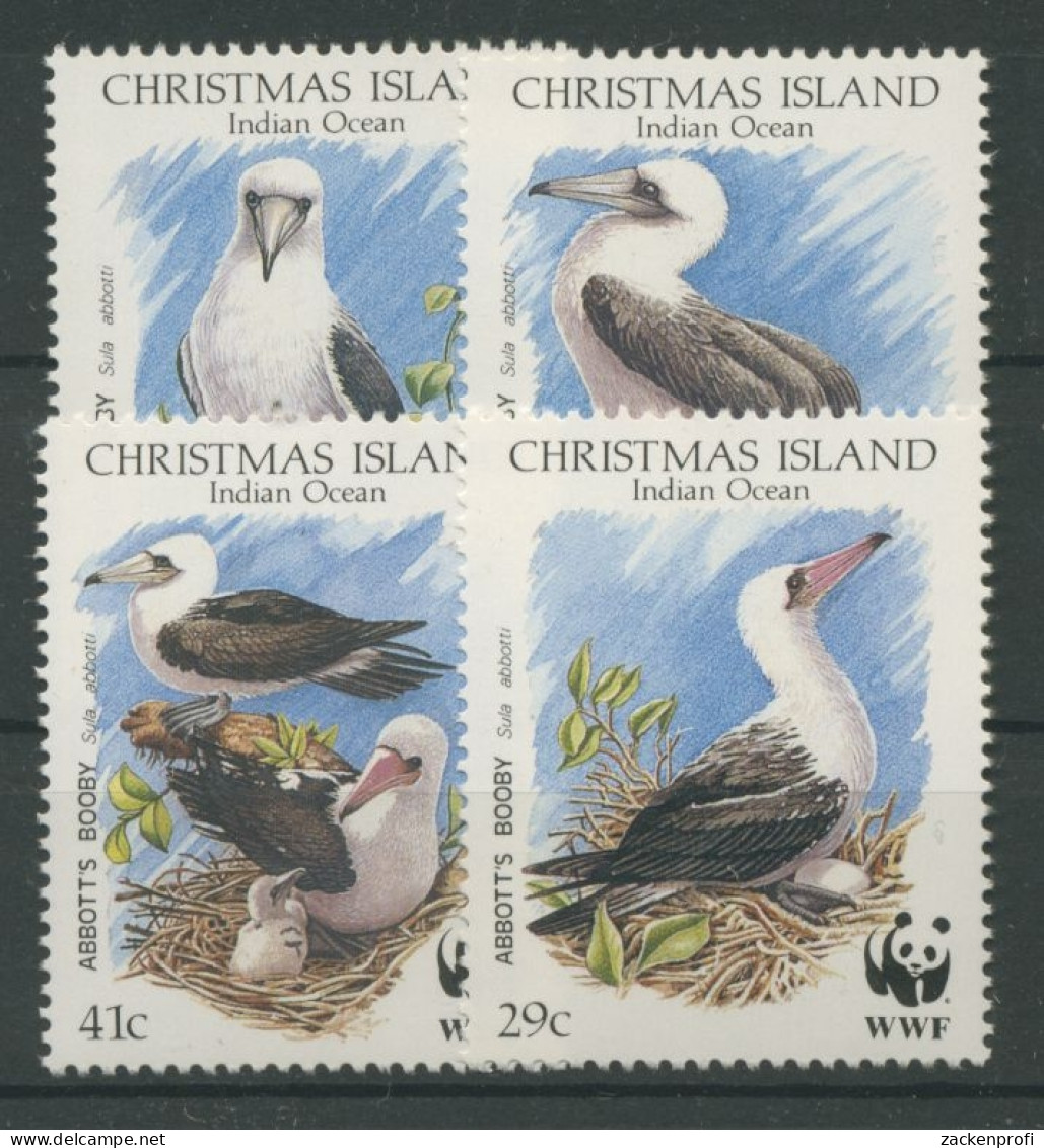 Weihnachts-Insel 1990 WWF Naturschutz Vögel, Abbottstölpel 303/06 Postfrisch - Christmaseiland