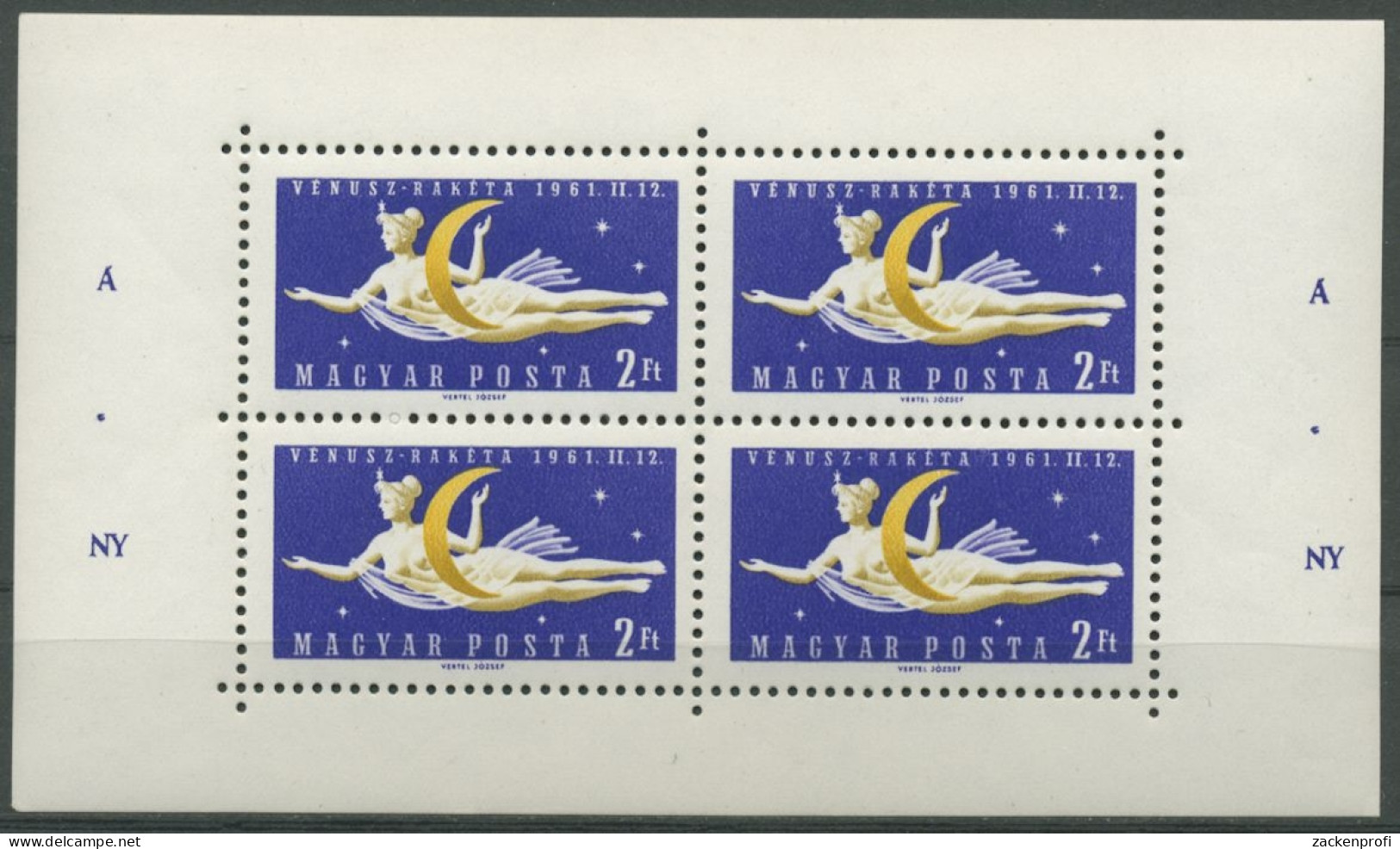 Ungarn 1961 Venussonde Venus Kleinbogen 1761 A K Postfrisch (C92779) - Hojas Bloque
