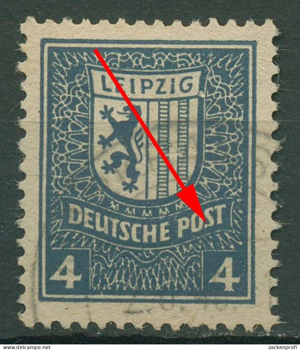 SBZ West-Sachsen 1946 Abschiedsserie Mit Plattenfehler 157 X I Gestempelt - Autres & Non Classés