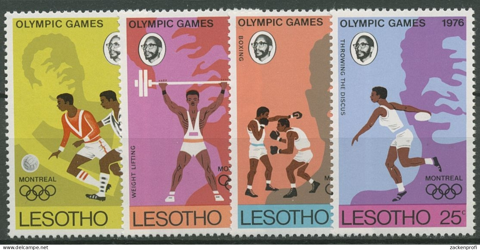 Lesotho 1976 Olympische Spiele In Montreal Boxen Gewichtheben 209/12 Postfrisch - Lesotho (1966-...)