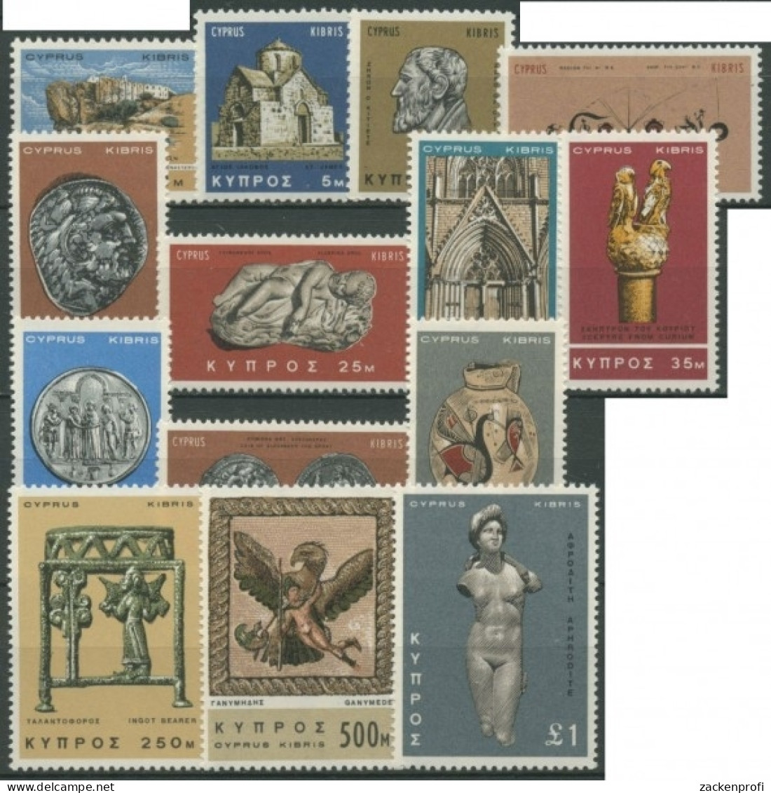 Zypern 1966 Aus Der Kulturgeschichte Zyperns 273/86 Postfrisch - Unused Stamps