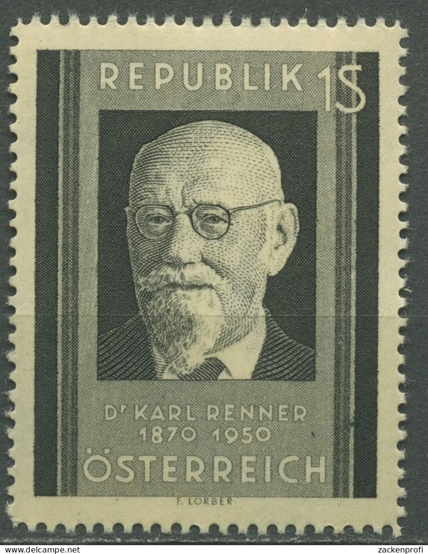 Österreich 1951 Tod Von Karl Renner 959 Postfrisch - Unused Stamps