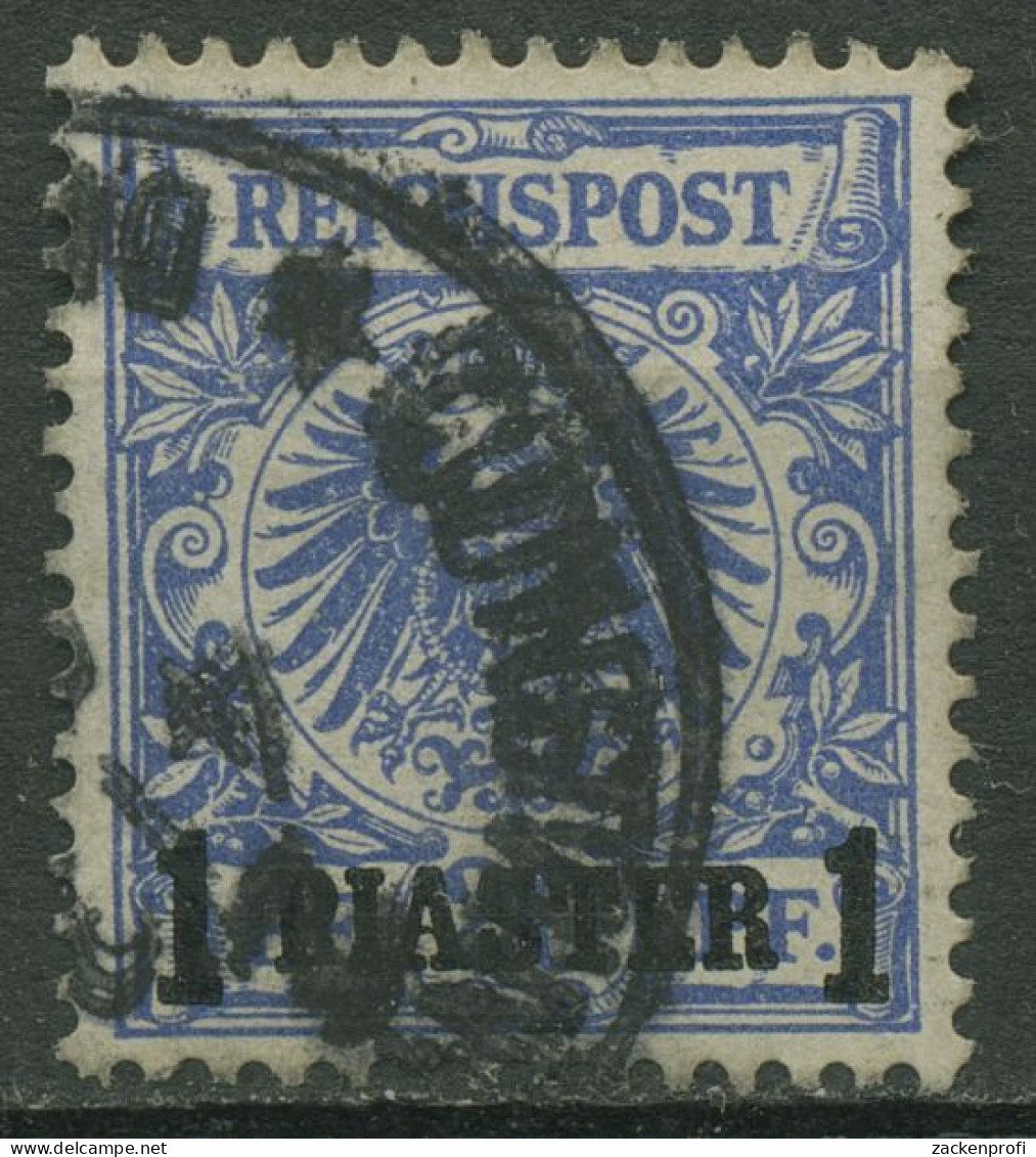 Deutsche Post In Der Türkei 1889 Krone/Adler Mit Aufdruck 8 D Gestempelt Geprüft - Turkse Rijk (kantoren)