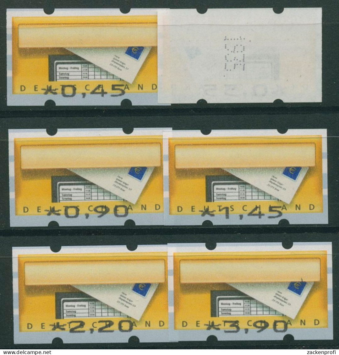 Bund ATM 2002 Werteindruck-Type Der Nr. 6/7 (Satz VS 13) 5 F I Nr. Postfrisch - Machine Labels [ATM]