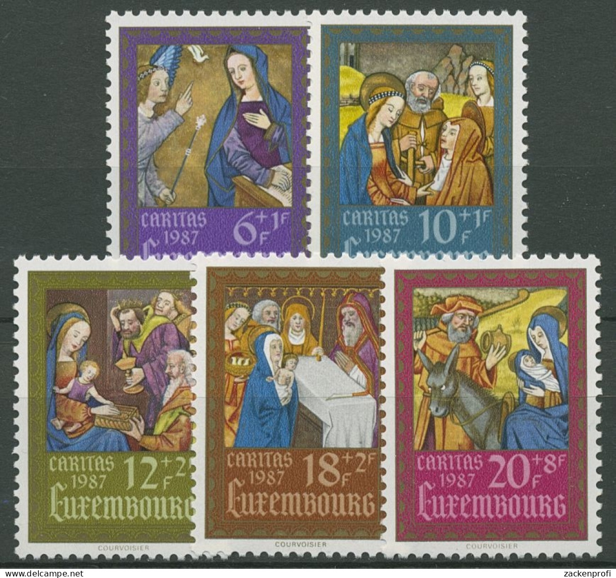 Luxemburg 1987 Caritas Miniaturen Stundenbücher 1185/89 Postfrisch - Neufs