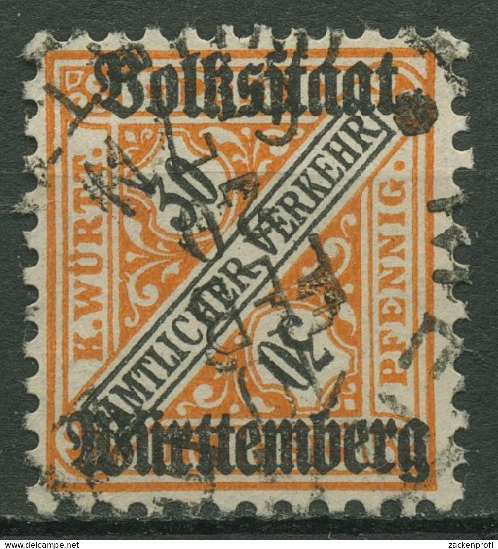Württemberg Dienstmarken 1919 Mit Aufdruck 266 Gestempelt - Gebraucht