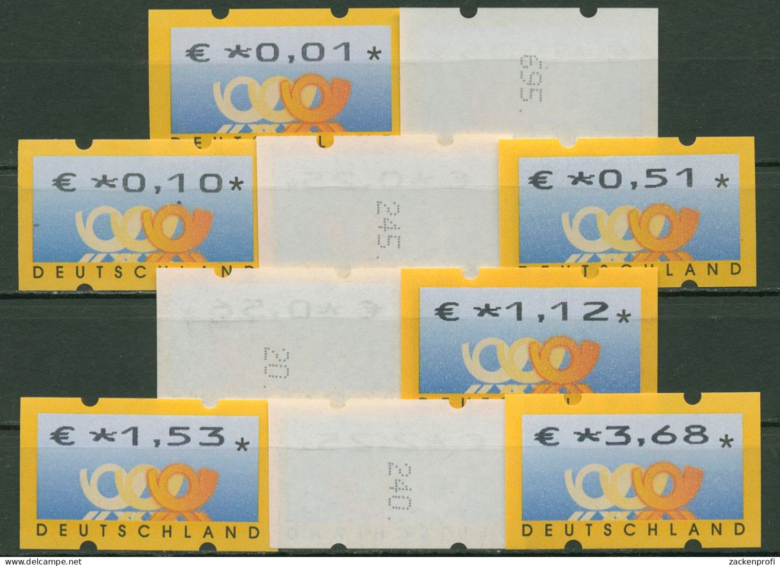 Bund ATM 2002 Versandstellensatz Mit Rollen-Nr. 4.1 VS 1 Nr. Postfrisch - Timbres De Distributeurs [ATM]