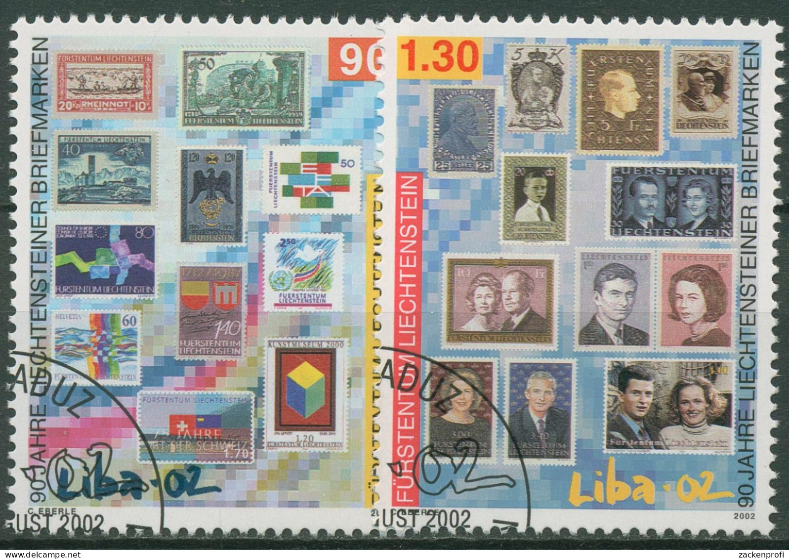 Liechtenstein 2002 Briefmarkenausstellung LIBA Vaduz 1297/98 Gestempelt - Used Stamps