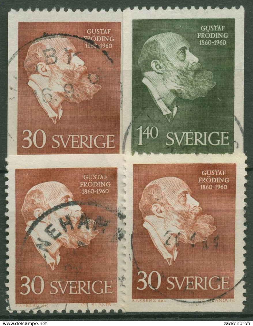Schweden 1960 Dichter Gustav Fröding 461/62 Gestempelt - Used Stamps