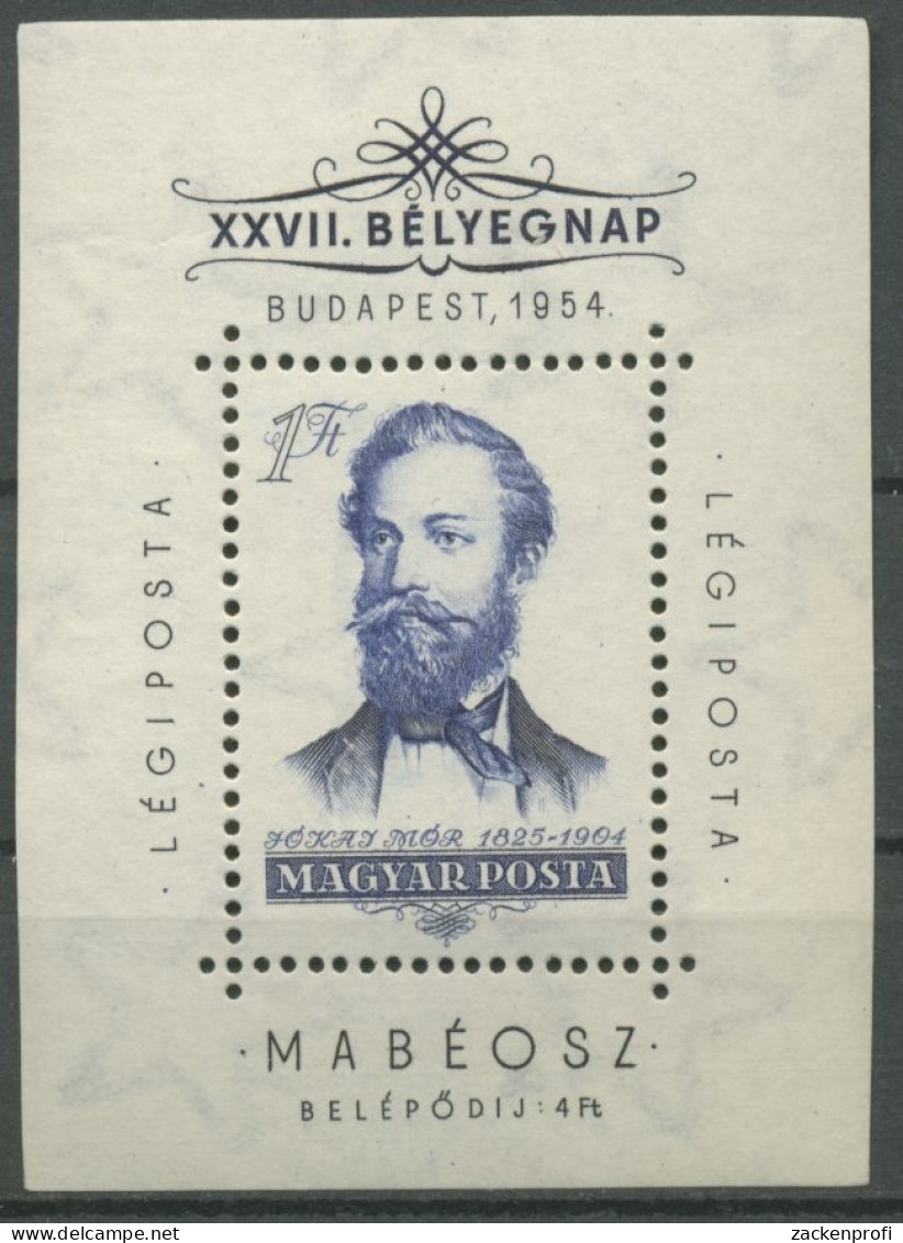 Ungarn 1954 Tag Der Briefmarke Schriftsteller Block 24 Postfrisch (C92364) - Blocs-feuillets