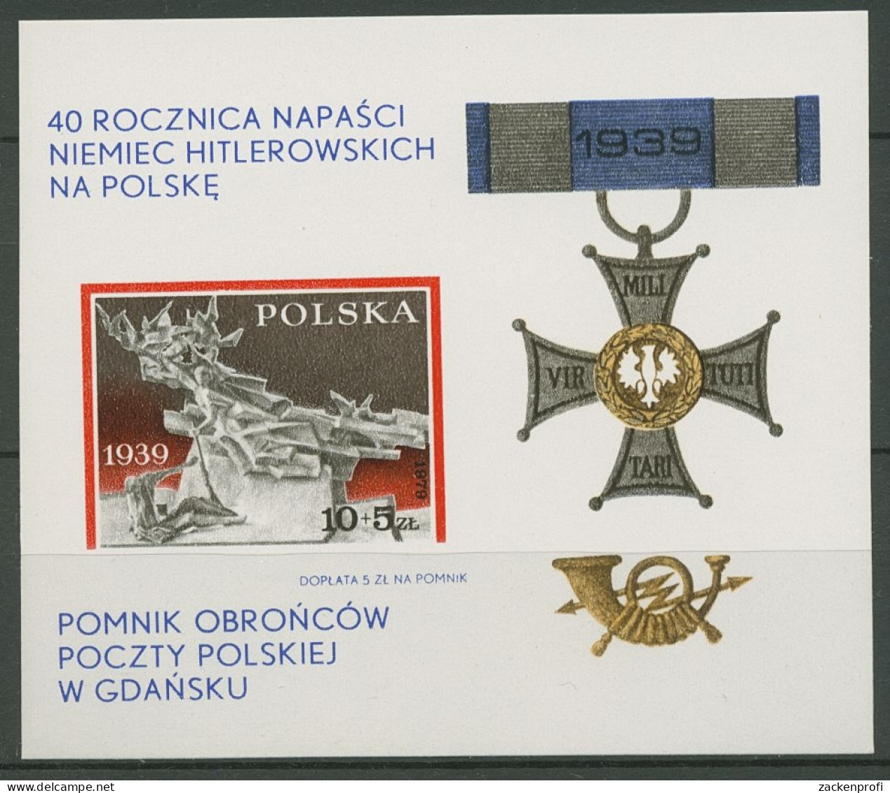 Polen 1979 Deutsche Truppen In Polen Block 79 Postfrisch (C93312) - Blocchi E Foglietti