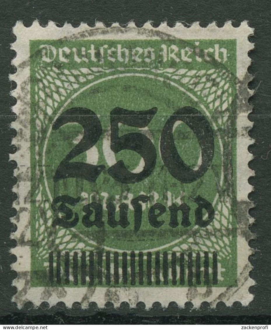 Deutsches Reich 1923 Freimarke Mit Aufdruck 293 OPD B ERFURT Gestempelt Geprüft - Oblitérés