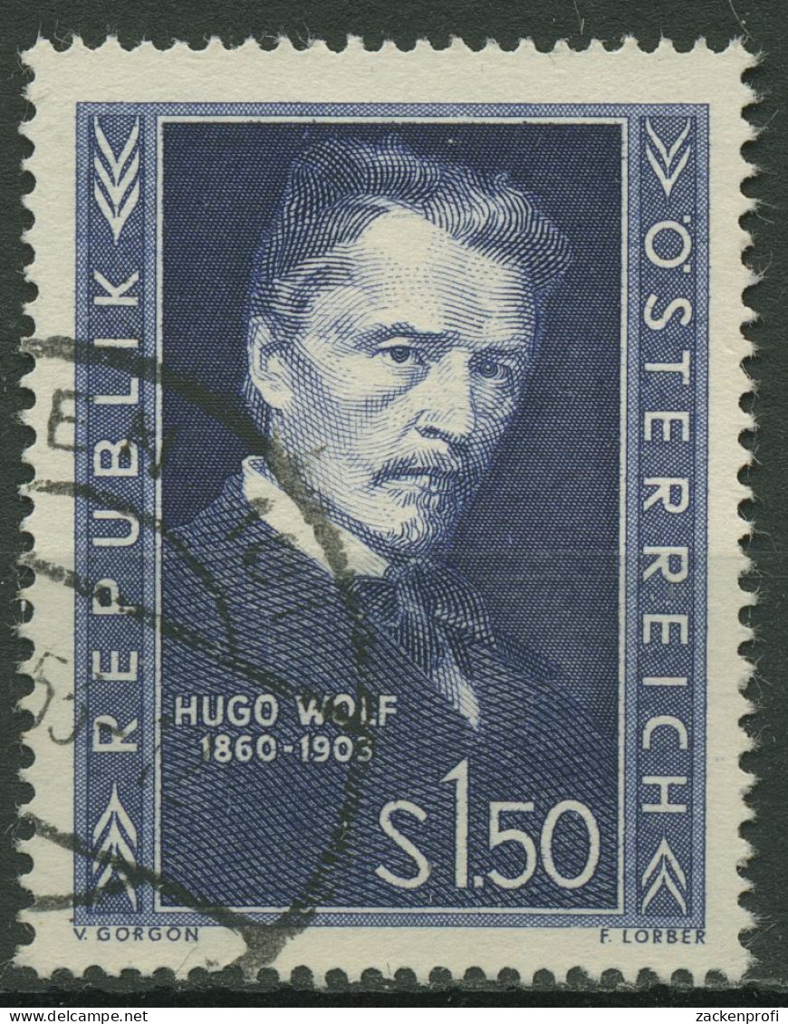 Österreich 1953 Komponist Hugo Wolf 981 Gestempelt - Oblitérés