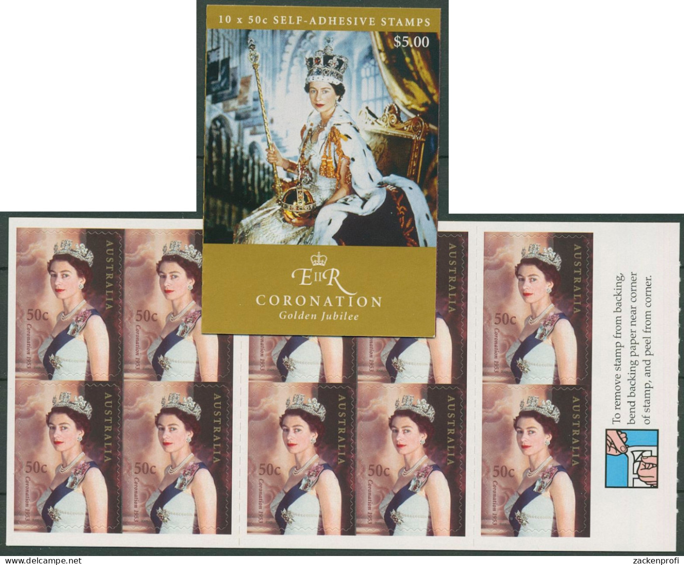 Australien 2003 50. Krönungsjubiläum Königin Elisab. MH 168 Postfrisch (C29616) - Booklets