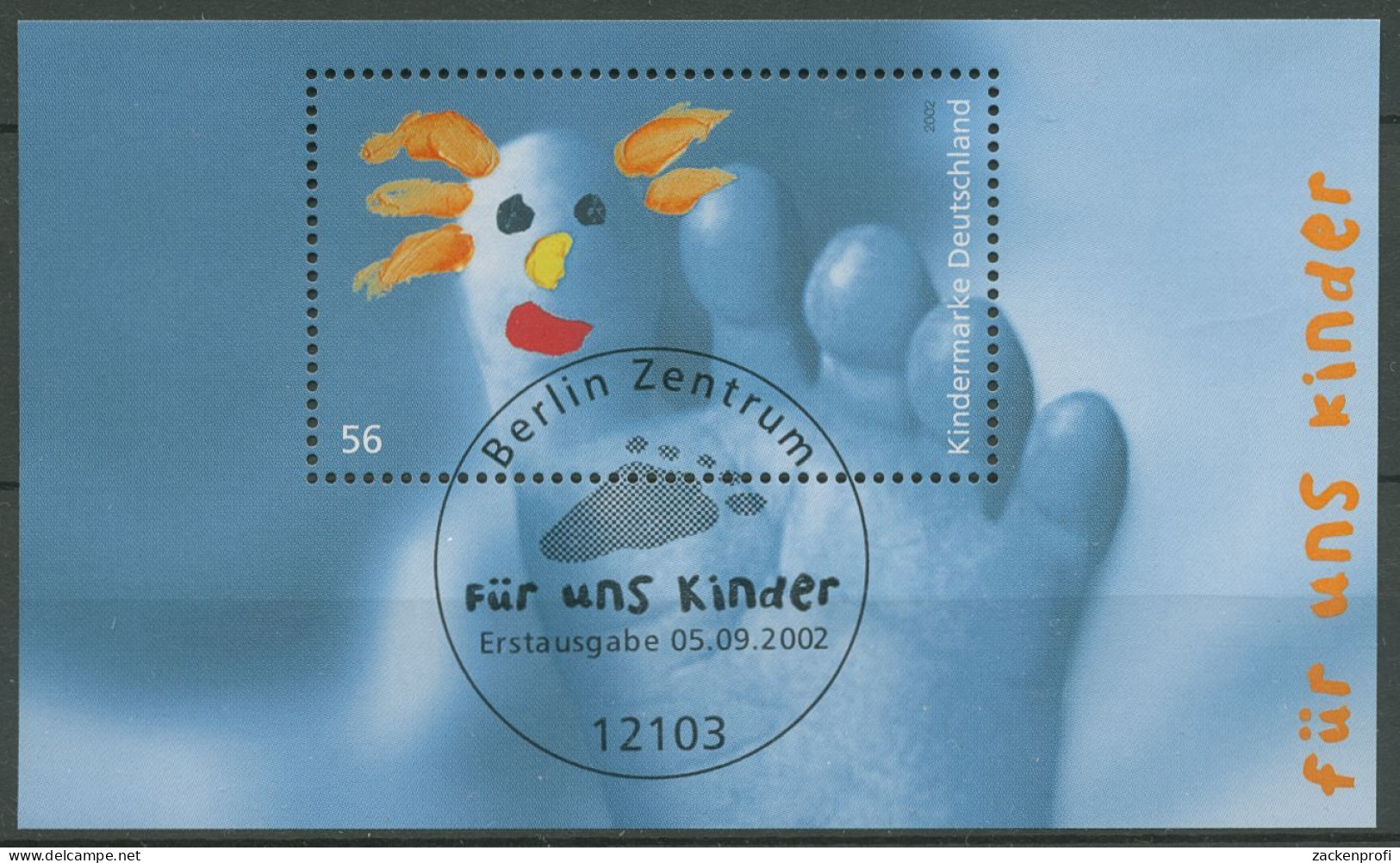 Bund 2002 Für Uns Kinder Zehfigur Block 60 ESST Berlin Gestempelt (C98847) - Autres & Non Classés