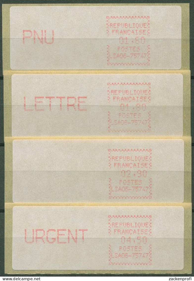 Frankreich ATM 1981 Satz 1,60/1,80/2,90/4,50 ATM 3.1.4 Zb ZS3 Postfrisch - 1985 « Carrier » Papier