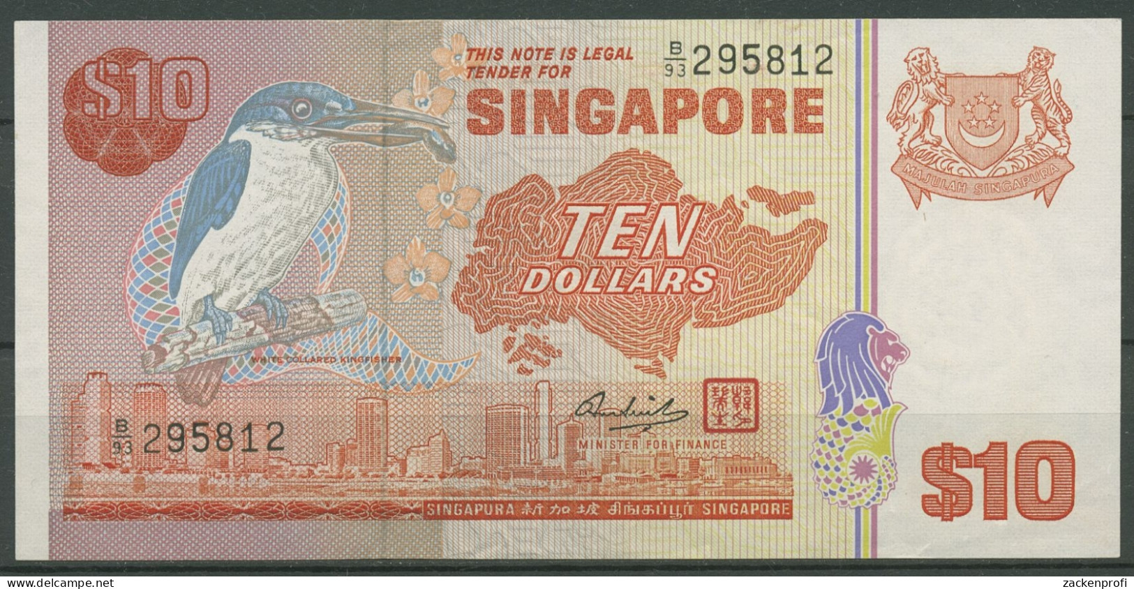 Singapur 10 Dollars 1979, Eisvogel, KM 11 A Leicht Gebraucht (K626) - Singapur
