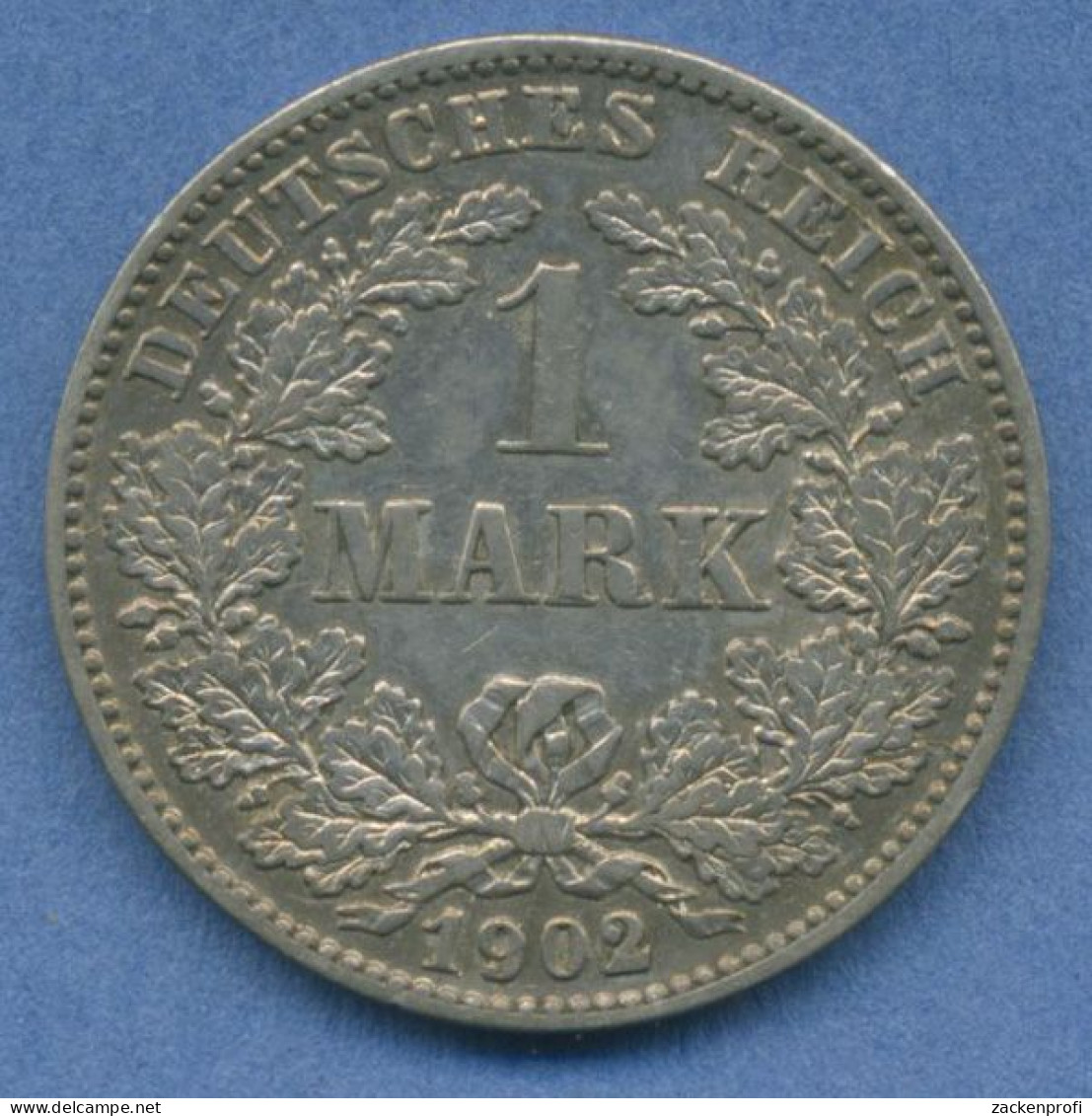 Deutsches Reich 1 Mark Kursmünze 1902 G, J 17 Vz (m5821) - 1 Mark