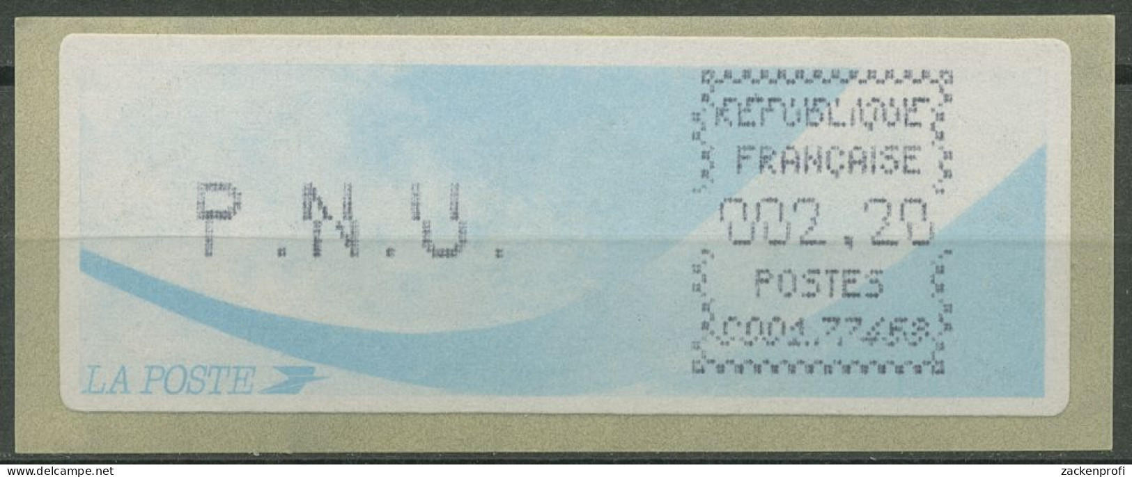 Frankreich ATM 1988 Einzelwert ATM 9.11 E Postfrisch - 1985 « Carrier » Papier