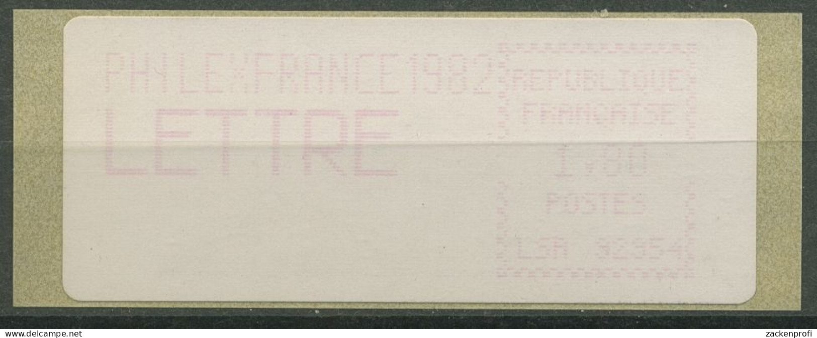 Frankreich ATM 1982 PHILEXFRANCE Einzelwert ATM 4.2 Postfrisch - 1985 « Carrier » Papier