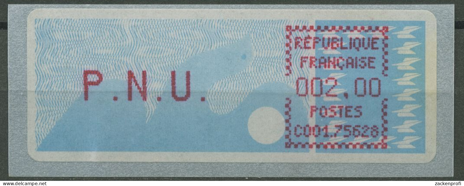 Frankreich ATM 1985 Einzelwert Aufdruck Kopfstehend ATM 6.11 Xd K Postfrisch - 1985 Papier « Carrier »