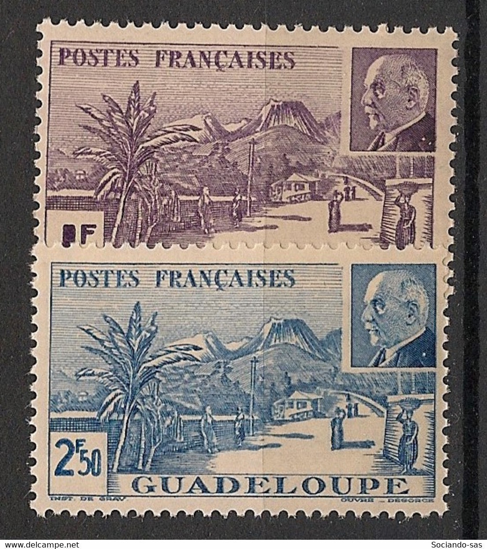 GUADELOUPE - 1941 - N°YT. 161 Et 162 - Pétain - Neuf Luxe ** / MNH / Postfrisch - Ongebruikt