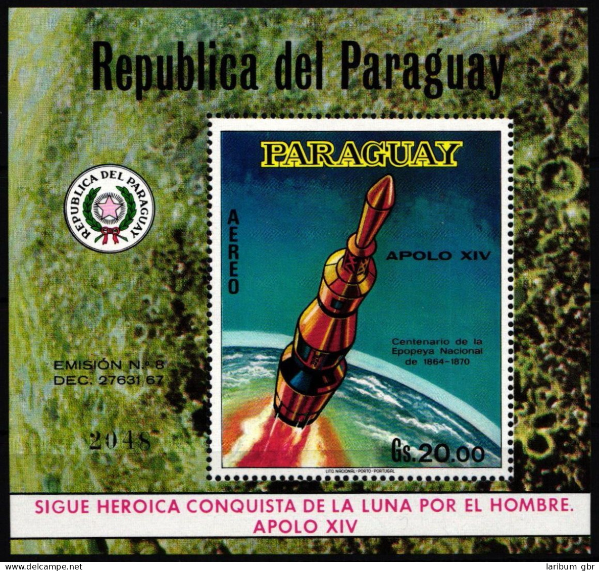 Paraguay Block 152 Postfrisch Raumfahrt #ND301 - Paraguay