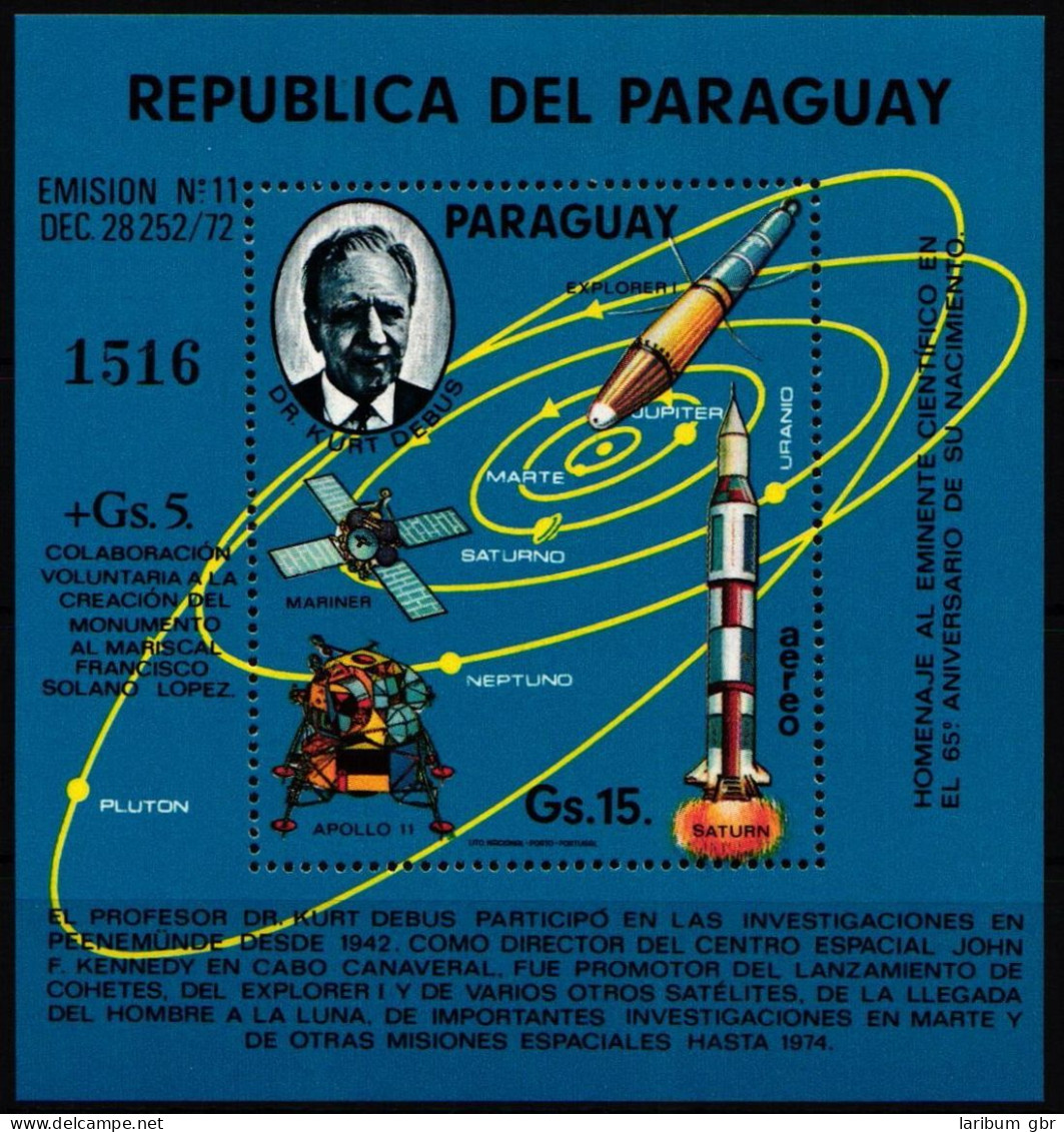 Paraguay Block 241 Postfrisch Raumfahrt #ND296 - Paraguay