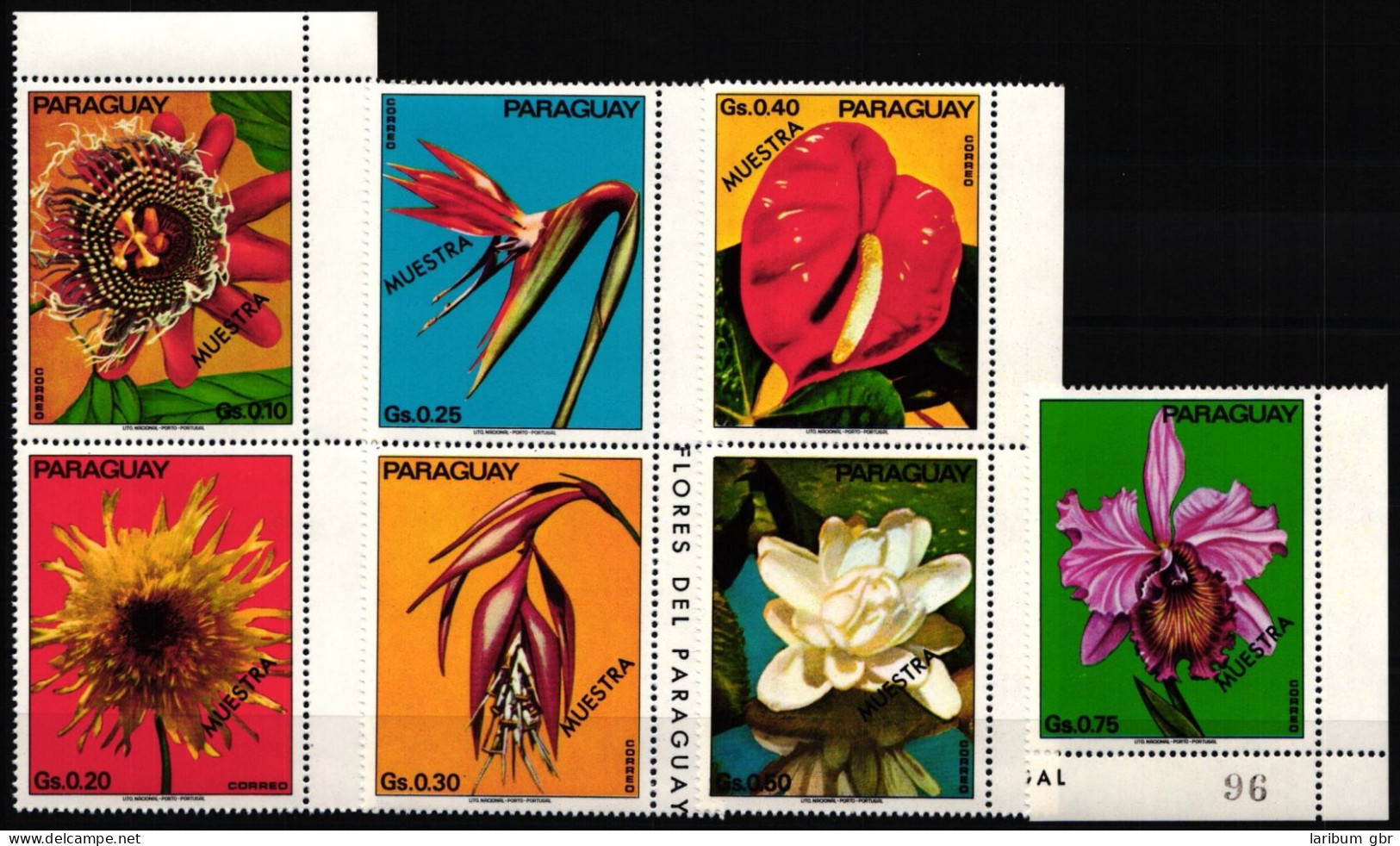 Paraguay 2525-2531 Postfrisch Blumen, Muster #ND198 - Paraguay