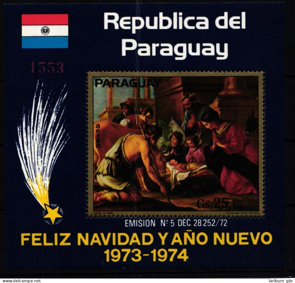 Paraguay Block 218 Postfrisch Weihnachten #ND292 - Paraguay