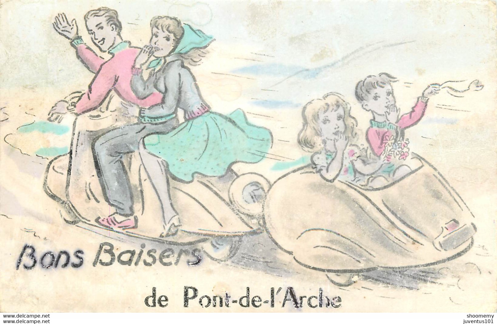 CPA Bons Baisers De Pont De L'Arche  L1088 - Pont-de-l'Arche