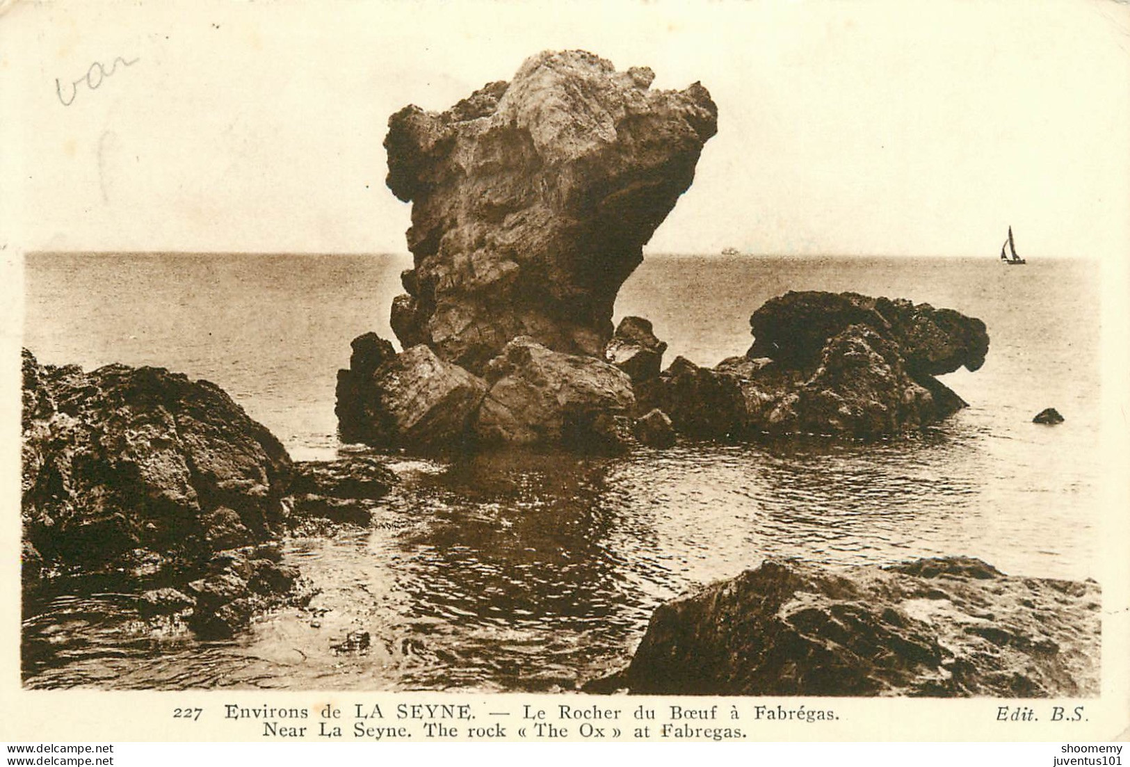 CPA Environs De La Seyne-Le Rocher Du Boeuf à Fabrégas-227-Timbre    L2348 - La Seyne-sur-Mer