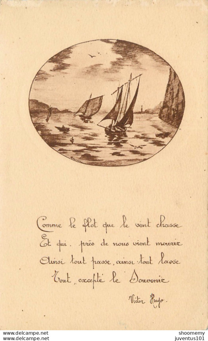 CPA Victor Hugo-Pensée-Comme Le Flot....    L2348 - Filosofie