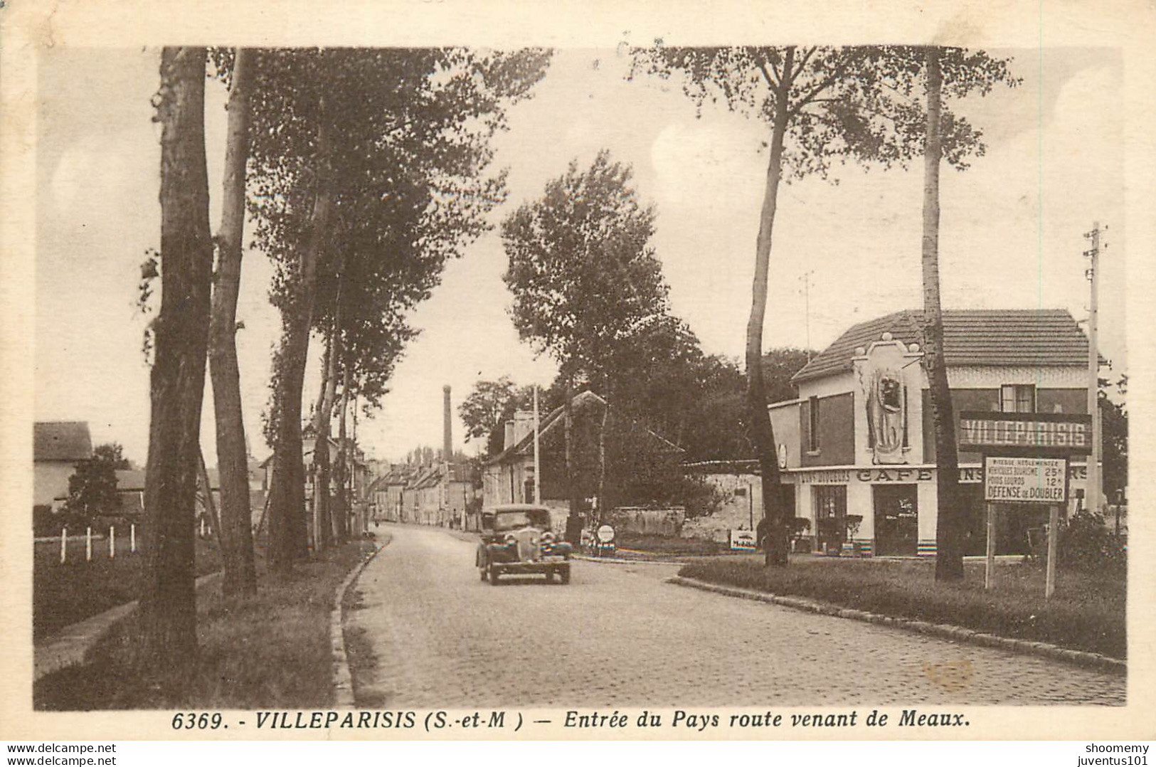 CPA Villeparisis-Entrée Du Pays Route Venant De Meaux-6369-Timbre     L2046 - Villeparisis