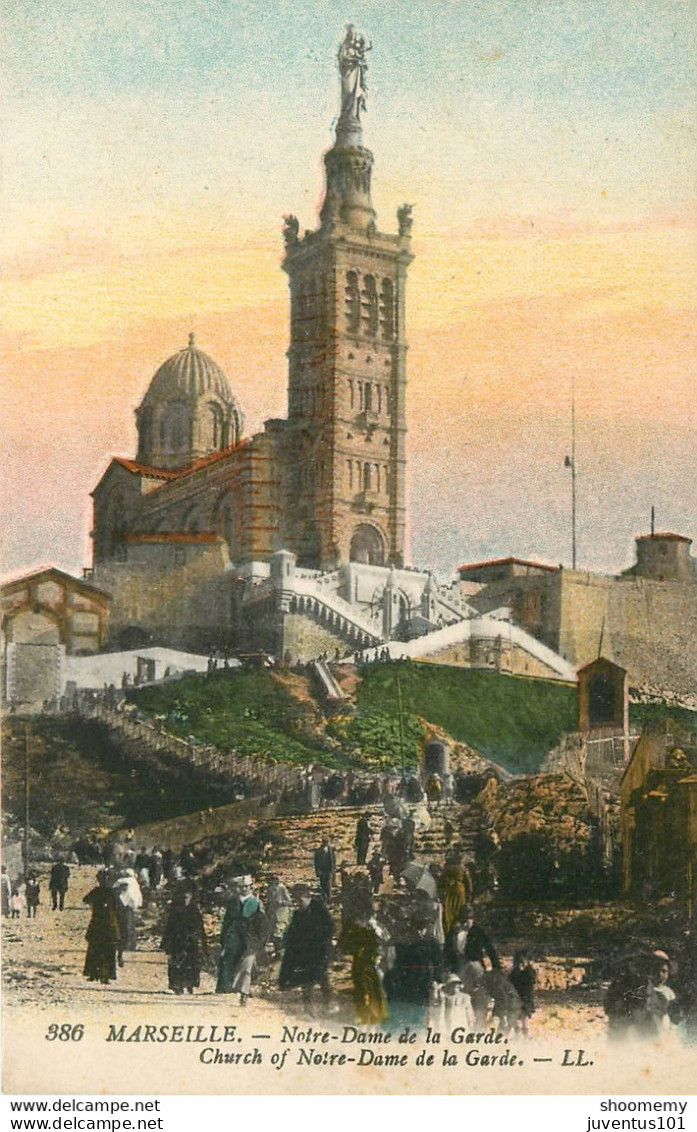 CPA Marseille-Notre Dame De La Garde    L1218 - Notre-Dame De La Garde, Aufzug Und Marienfigur