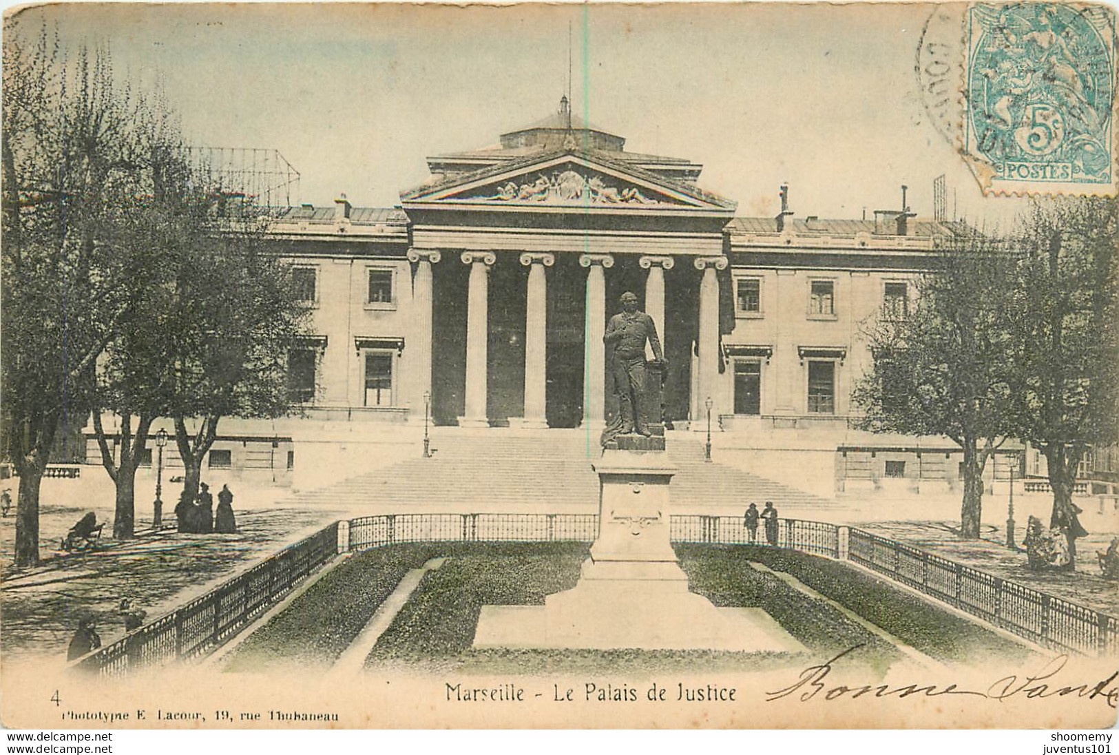 CPA Marseille-Palais De Justice-Timbre    L1218 - Monumenti