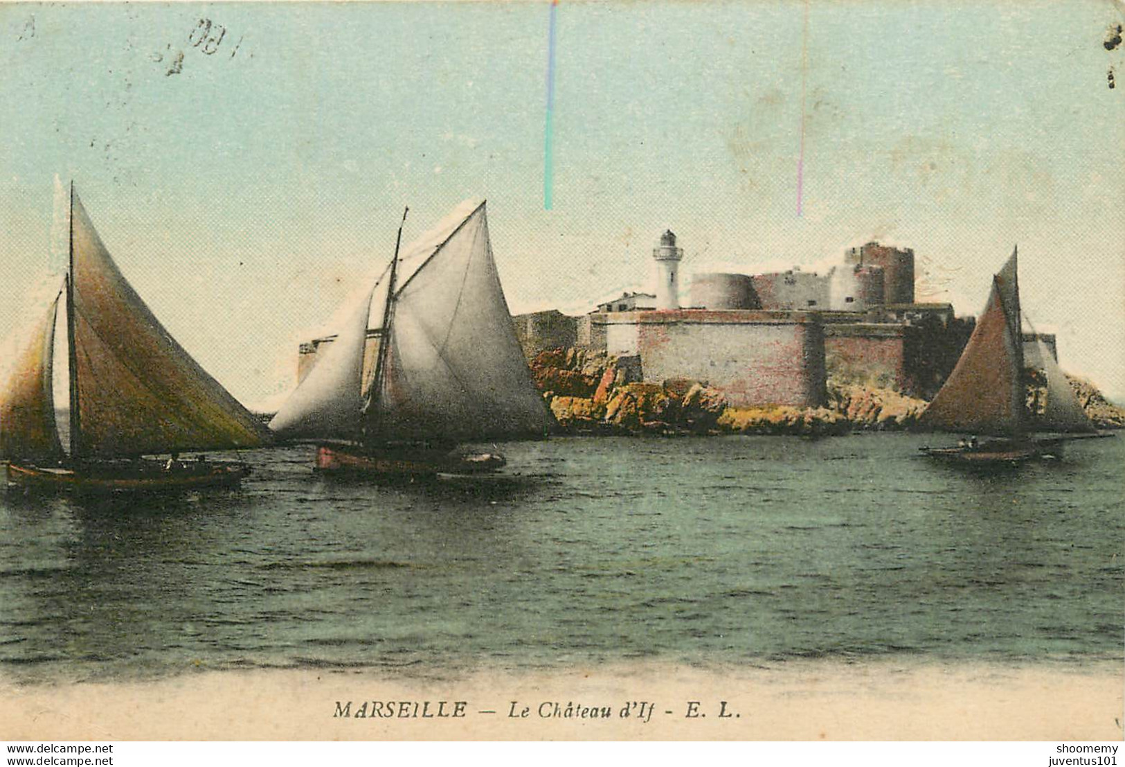 CPA Marseille-Château D'If-Timbre    L1218 - Castello Di If, Isole ...