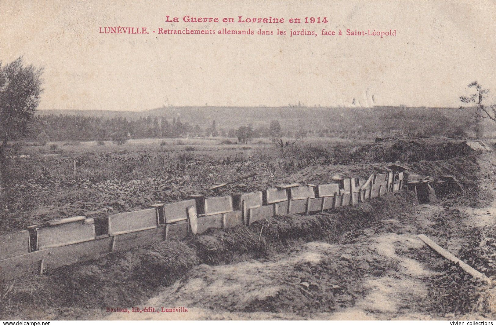 Lunéville (54 Meurthe Et Moselle) Retranchements Allemands Guerre En Lorraine 1914 Envoi 25e Dragon Bureau Central Paris - Luneville