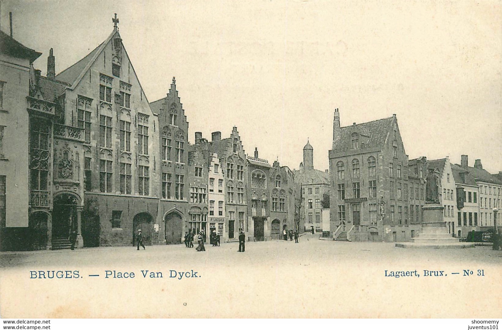 CPA Bruges-Place Van Dyck-Timbre      L2090 - Brugge