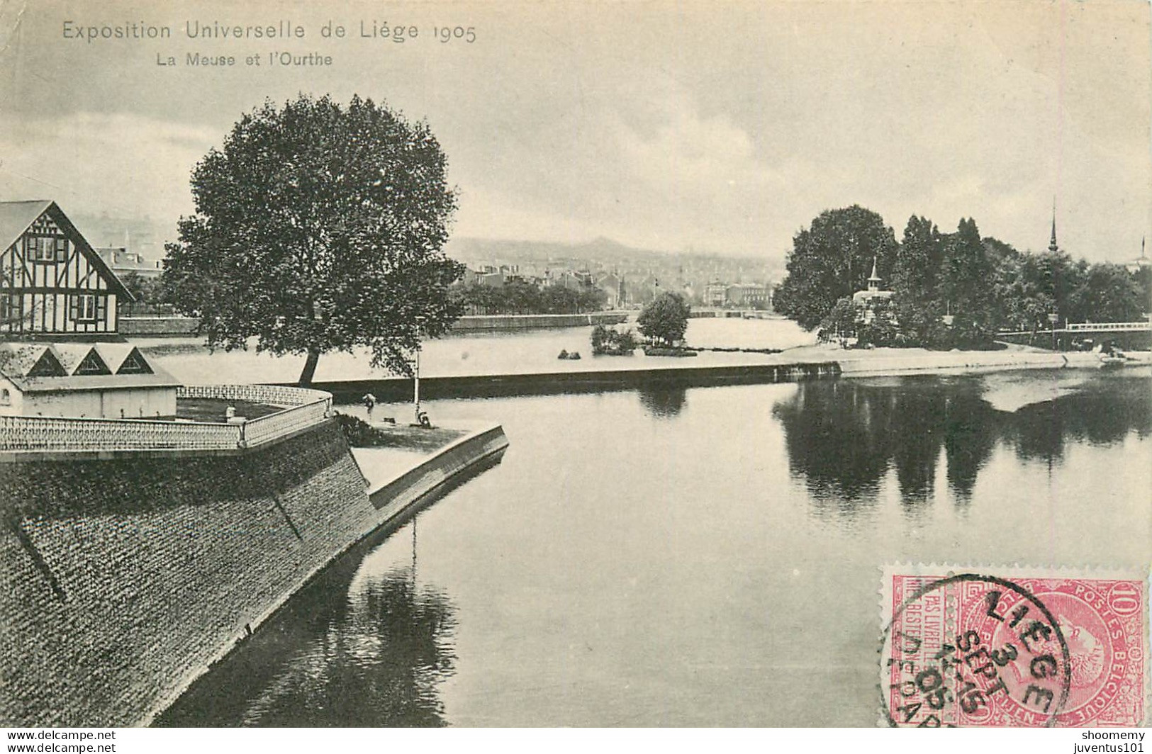 CPA Exposition Universelle De Liège-La Meuse Et L'Ourthe-Timbre      L1781 - Lüttich