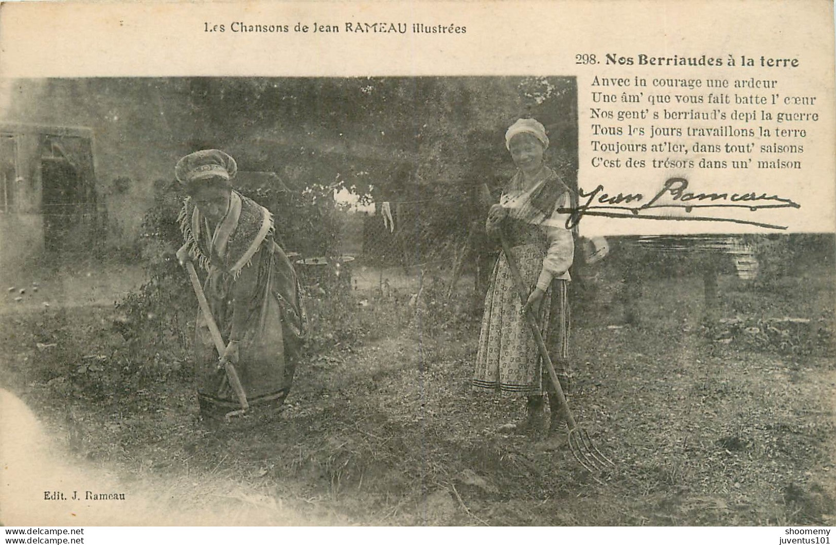 CPA Les Chansons De Jean Rameau Illustrées-Nos Berriaudes à La Terre       L2262 - 1900-1949