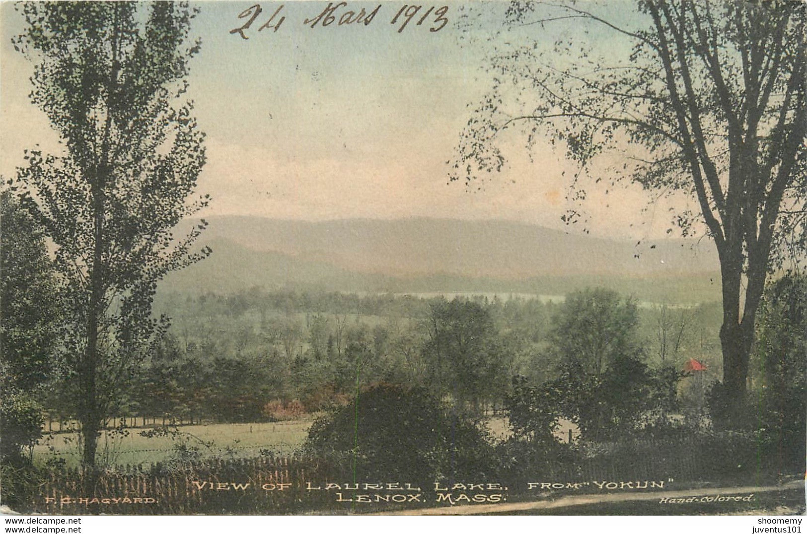 CPA View Of Laurel Lake From Yokun Lenox-Timbre      L1210 - Andere & Zonder Classificatie