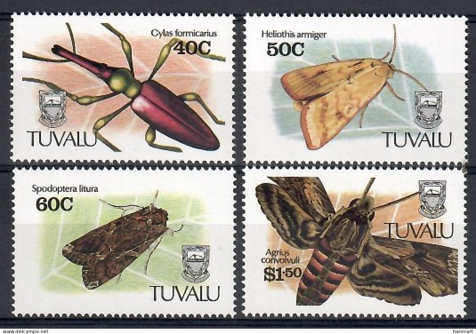 Tuvalu 1991 Mi 587-590 MNH  (ZS7 TVL587-590) - Timbres