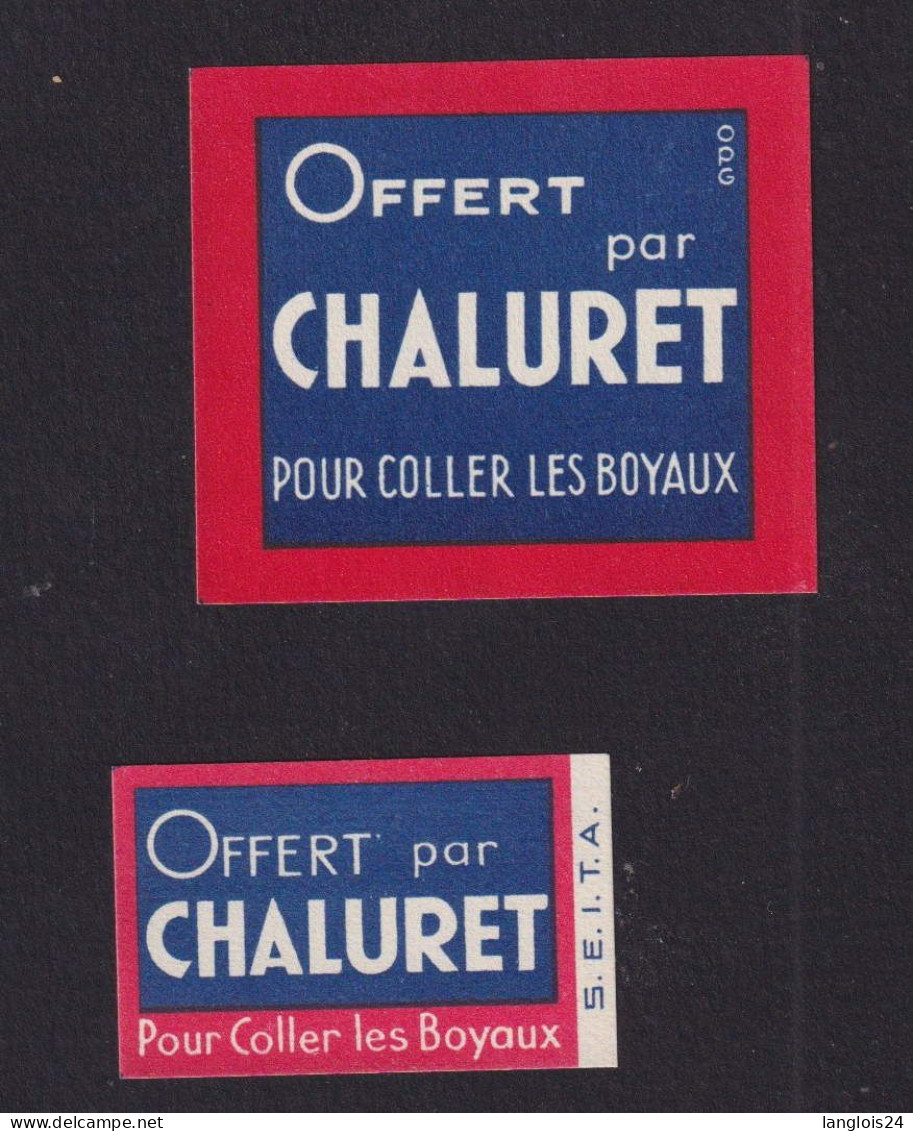 2 Ancienne Petite étiquette  Allumettes France  Belgique Chaluret Années 30 - Zündholzschachteletiketten
