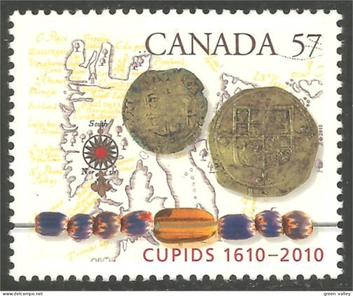 Canada Cupids Carte Map Monnaies Coins MNH ** Neuf SC (C24-03b) - Geografía