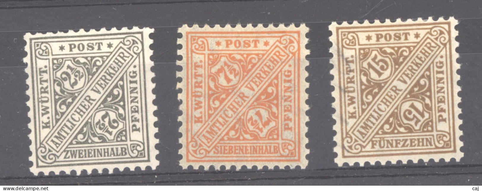 Wurtemberg  -  Service  :  Mi  237-39  * - Mint