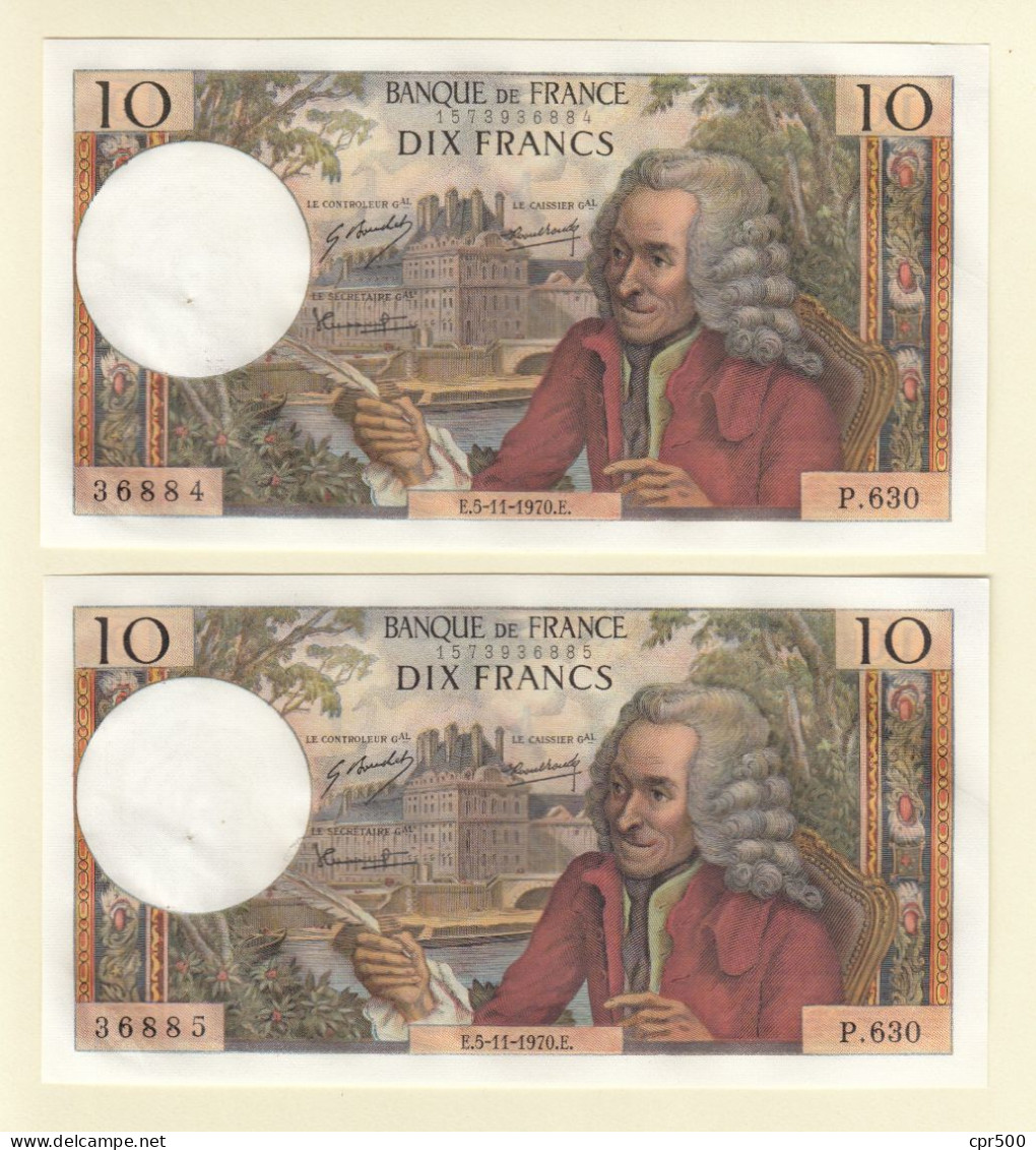 12x 10 Francs VOLTAIRE FRANCE Type 1963 F.62.47 P.630 SUP Série X12 - 10 F 1963-1973 ''Voltaire''