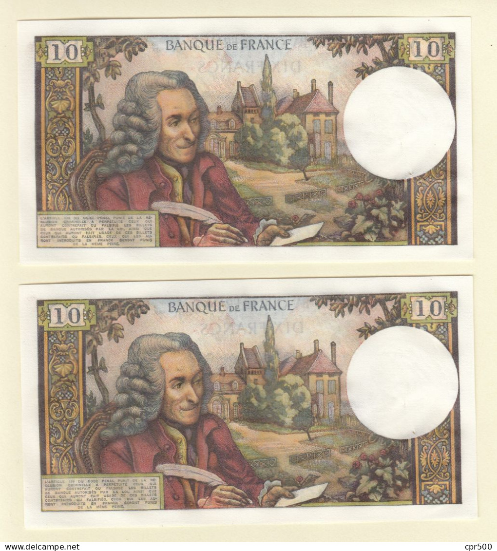 12x 10 Francs VOLTAIRE FRANCE Type 1963 F.62.47 P.630 SUP série x12