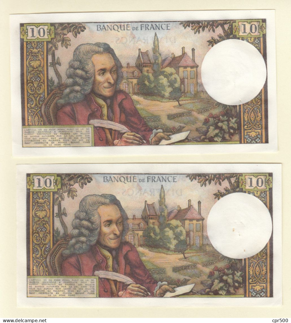 12x 10 Francs VOLTAIRE FRANCE Type 1963 F.62.47 P.630 SUP série x12